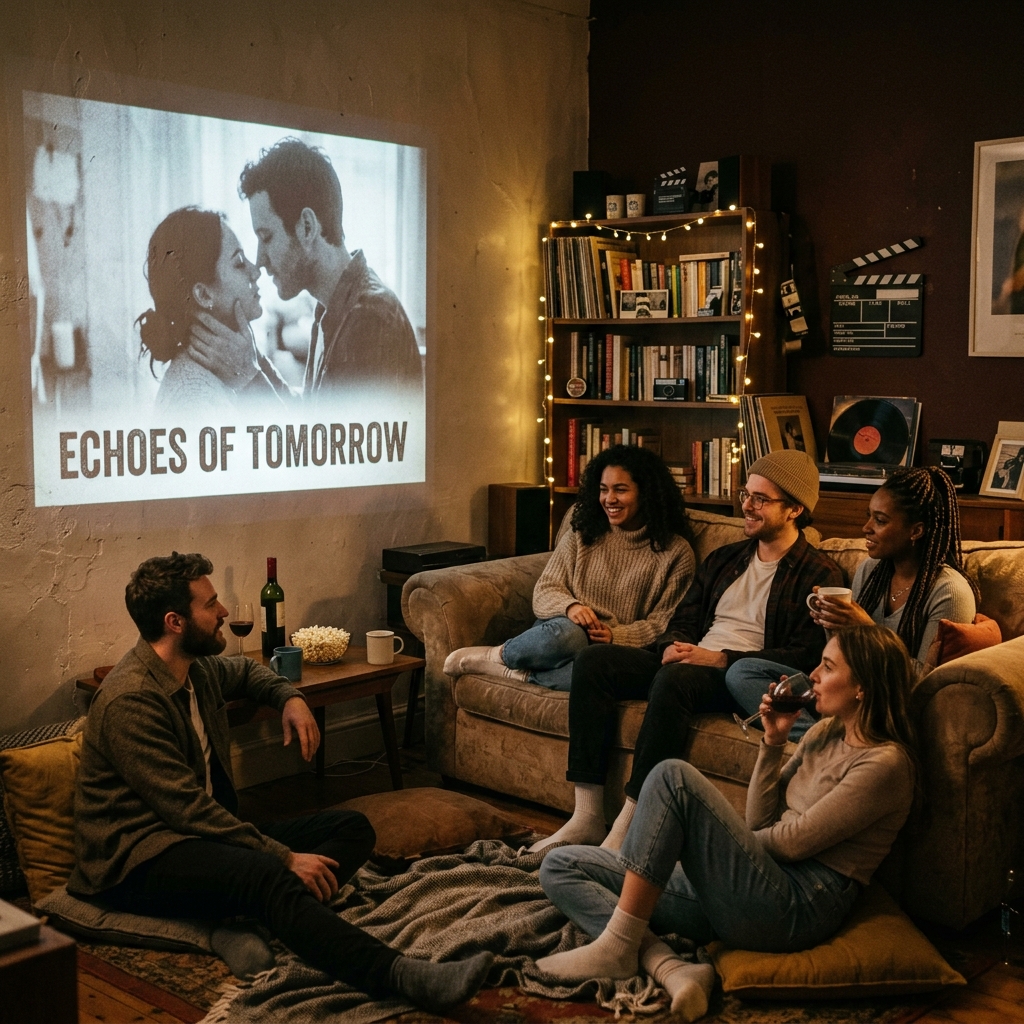 Proyección de cine en comunidad